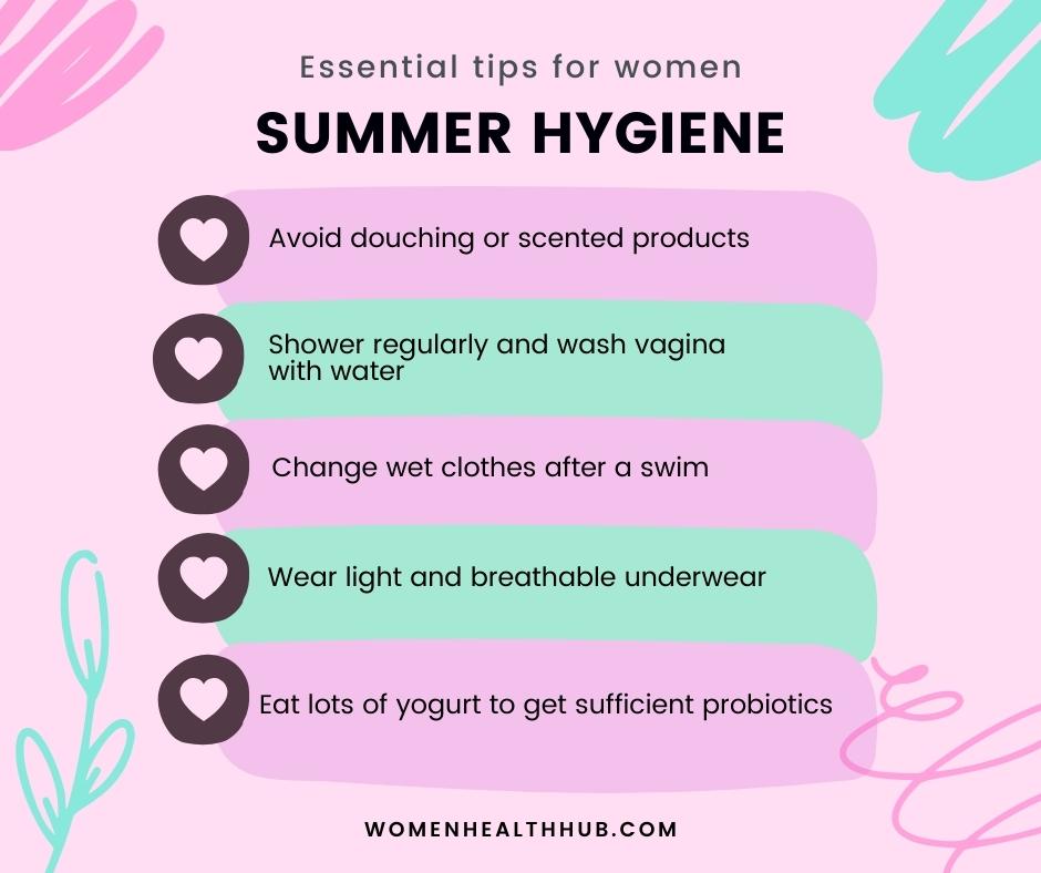 tips for feminine hygiene in summer  - women health hub