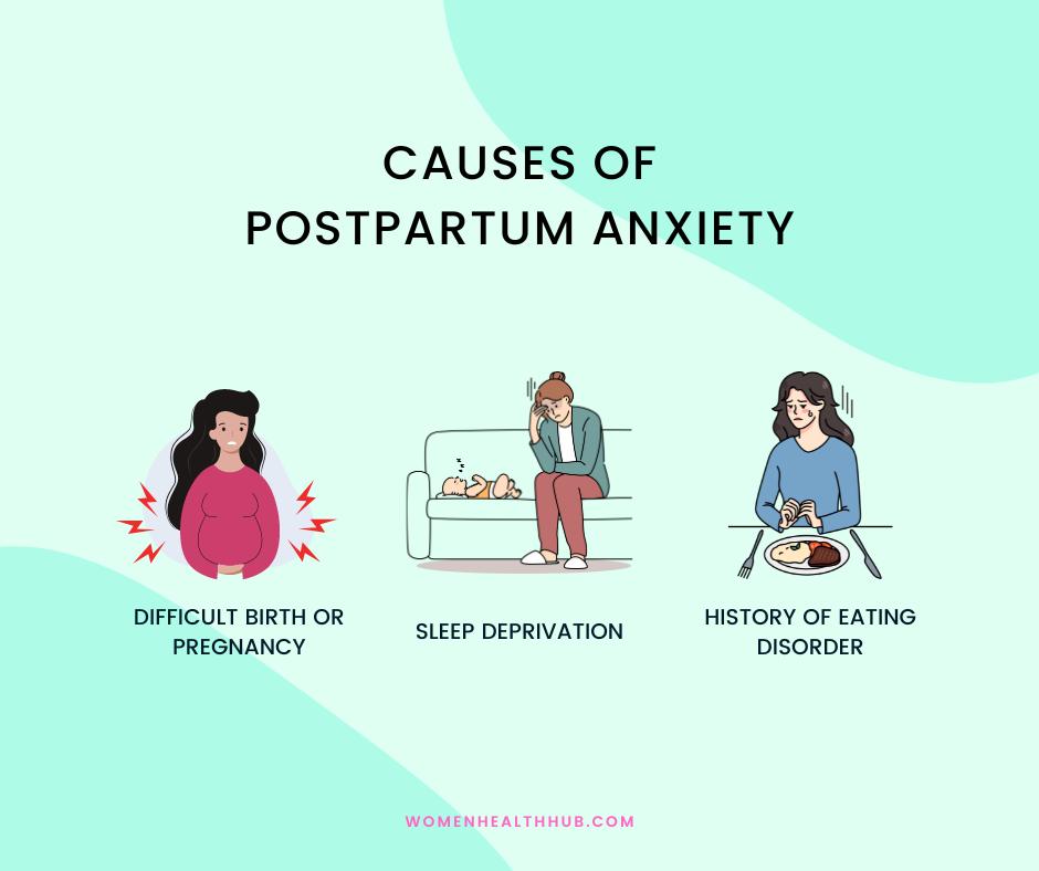 causes of postpartum anxiety - women health hub
